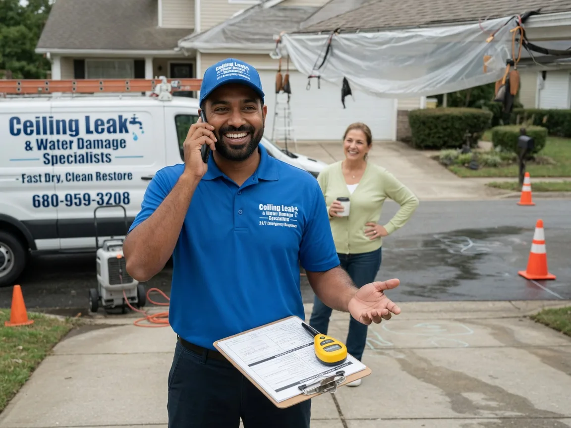 Ceiling Leak Cleanup Buck Creek, IN FAQs